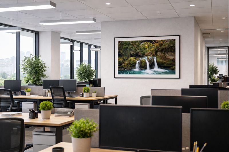 Fine art landscape photography print by Adriano Anfuso displayed in an interior setting