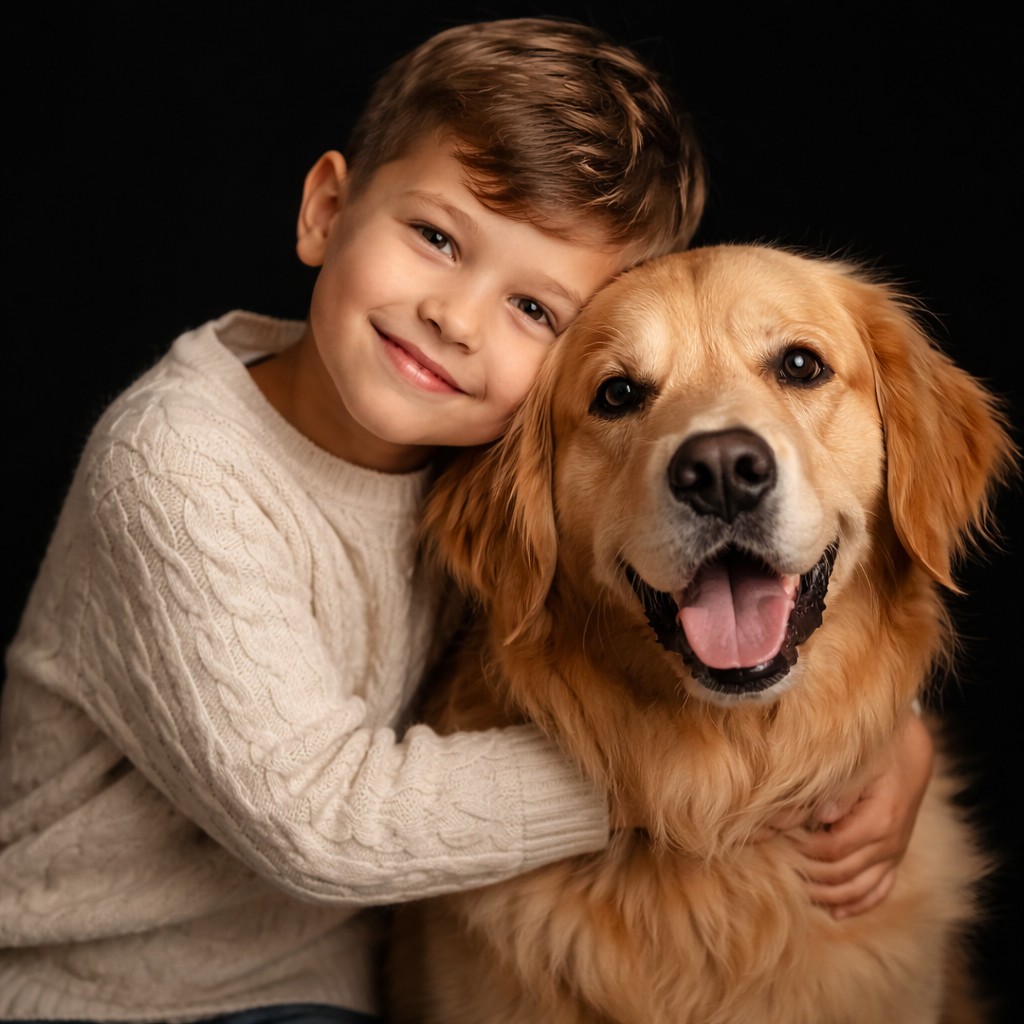Kid and Dog